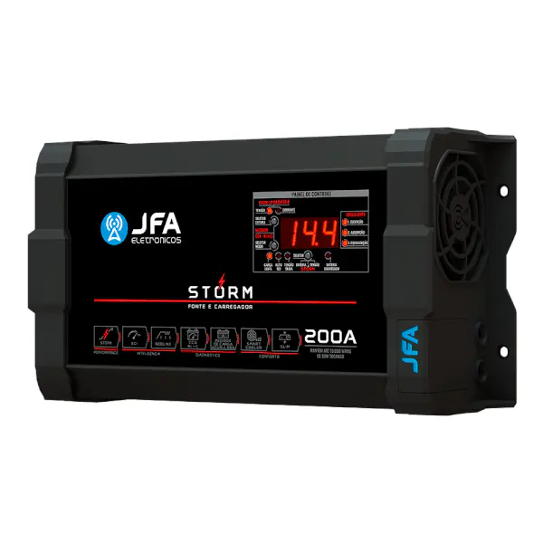 Fonte e carregador storm 200A - JFA