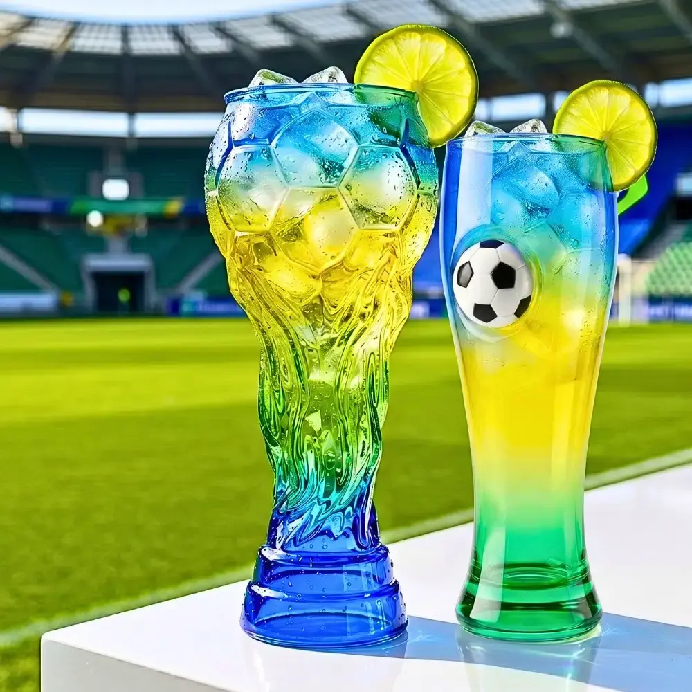 Combo taça e copo de vidro copa do mundo modelo troféu e tulipa casa LYS — fotografia 4