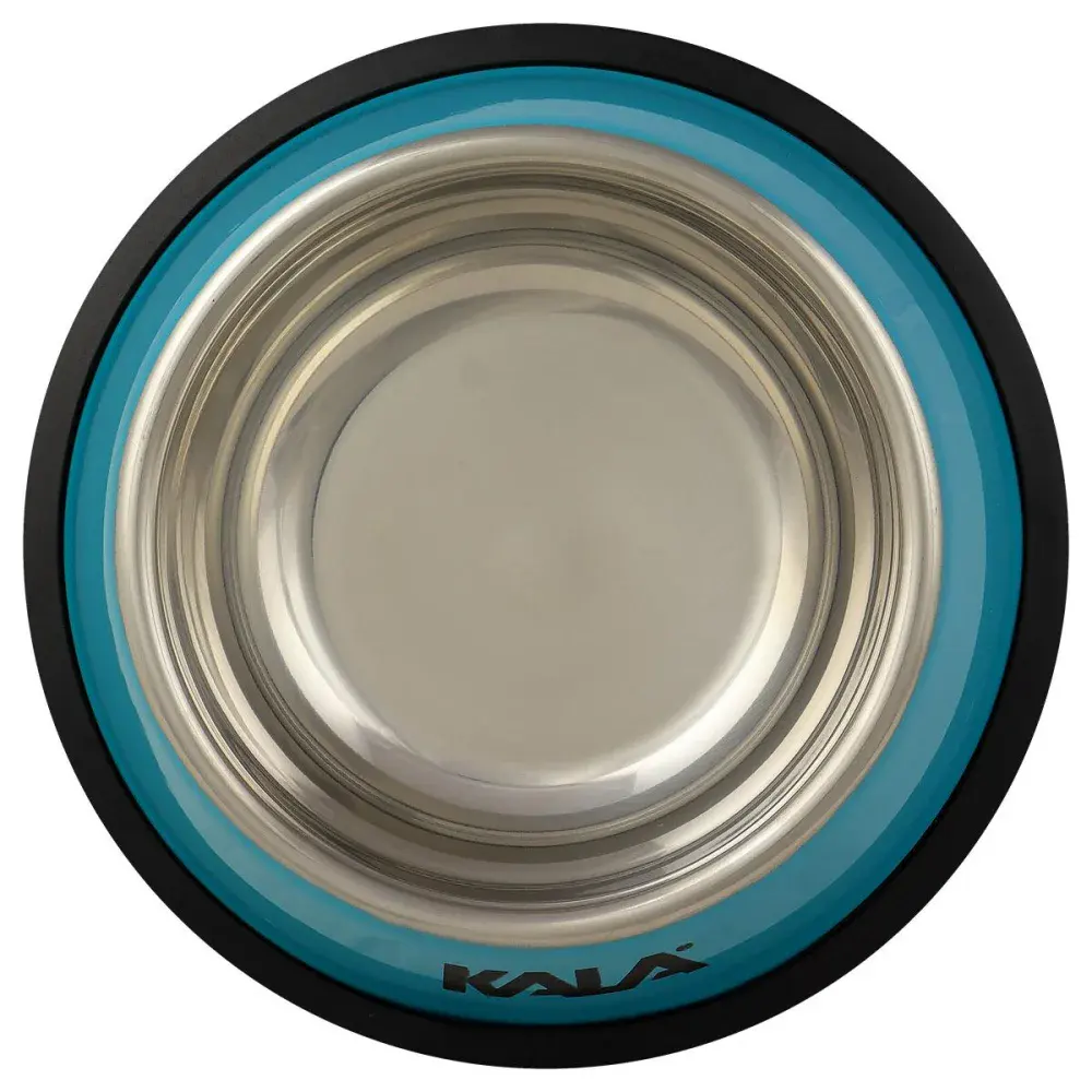Tigela para pets em aço inox azul 15CM Kala — fotografia 3