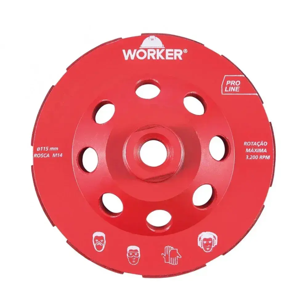 Rebolo diamantado turbo 115MM M14 Worker — fotografia 6
