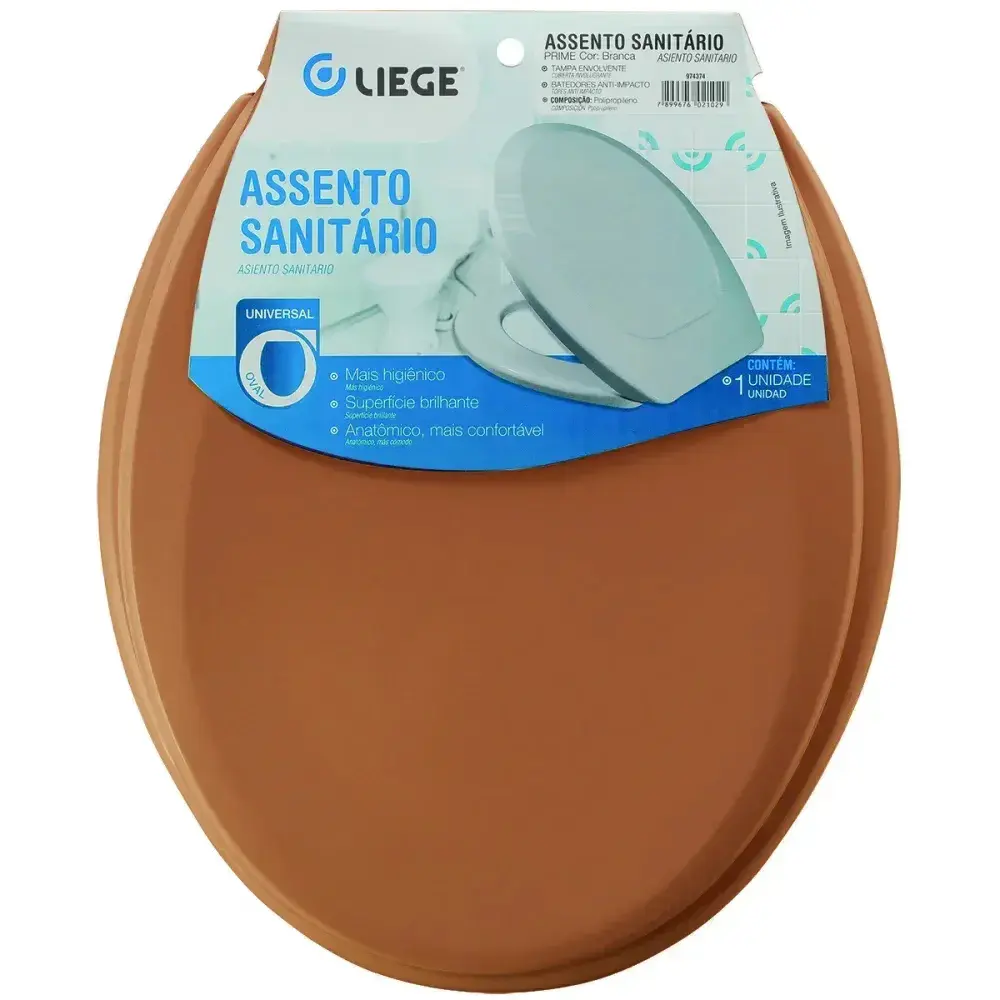 Assento sanitário Liege prime universal caramelo — fotografia 5
