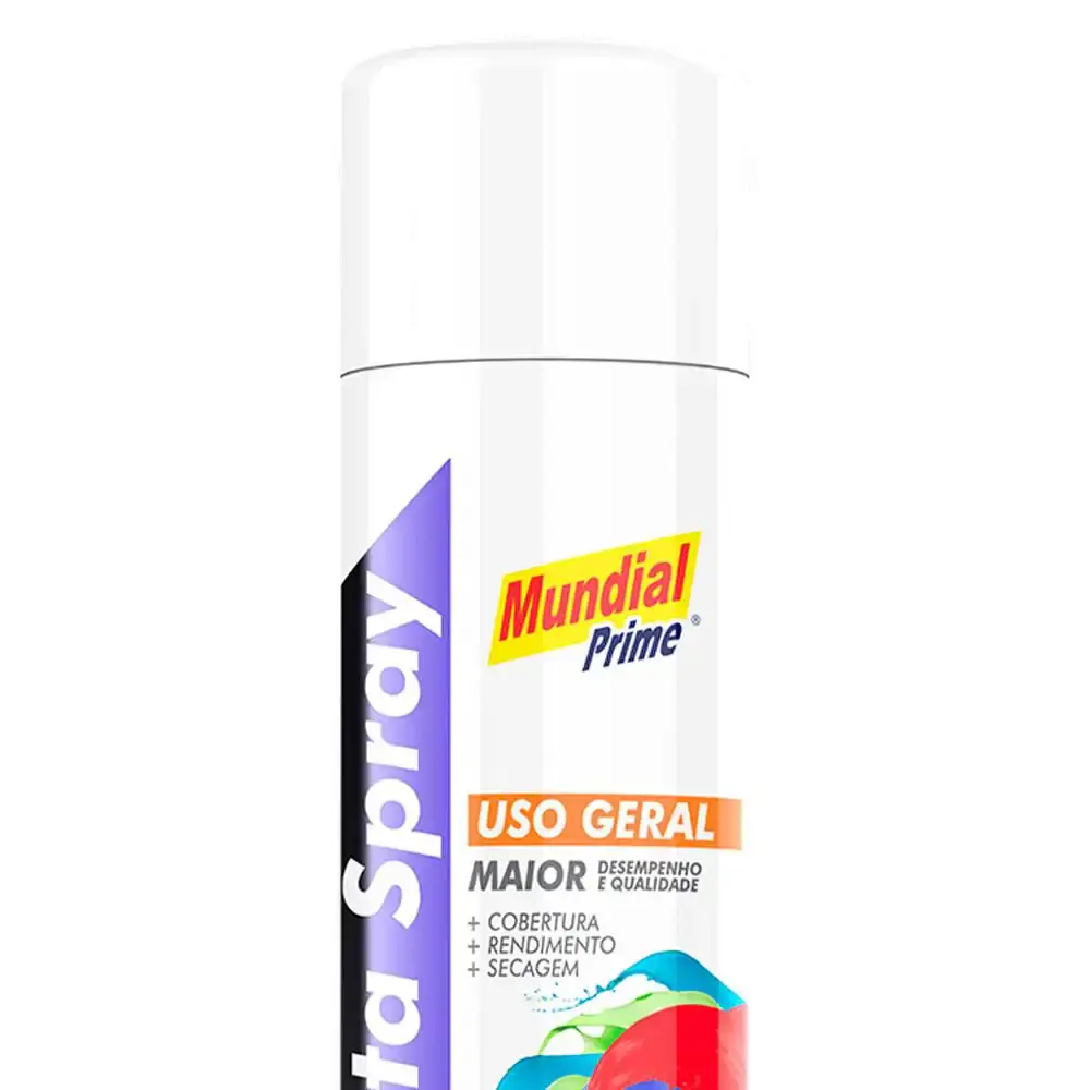 Tinta spray 400 ML mundial prime Branco — fotografia 12