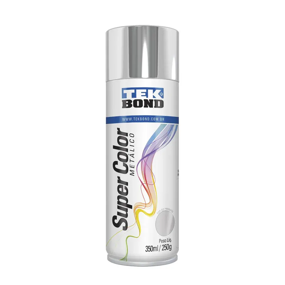 Tinta spray metálico Tekbond cromado 350ML