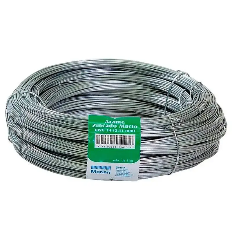 Arame galvanizado 2.11 MM 1 KG com 37 metros BWG 14 Morlan — fotografia de referência