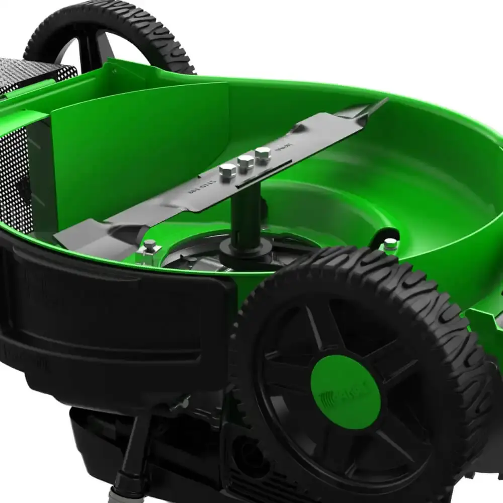 Cortador de grama gasolina 6,5 HP 4T roda alta recolhedor motor honda TH-750 Trapp — fotografia 5