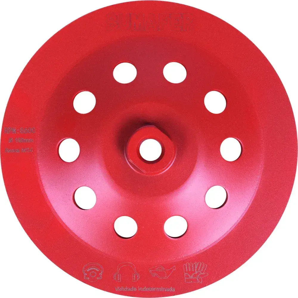 Rebolo diamantado segmentado 7" M14 13200RPM Bumafer — fotografia 6