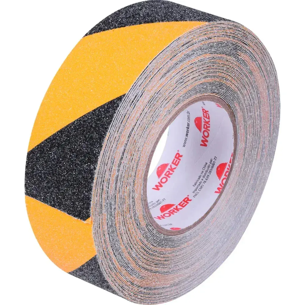 Fita antiderrapante 50MM x 20M zebrada amarelo e preto Worker — fotografia 5
