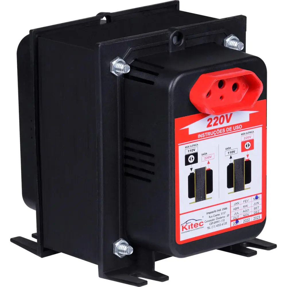 Autotransformador tripolar 1.500VA 1050W bivolt Kitec — fotografia 2