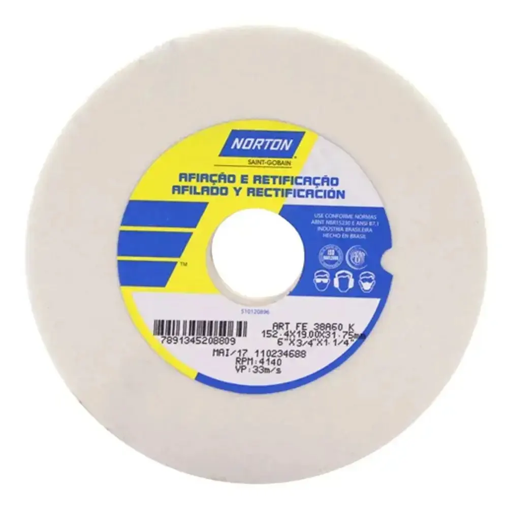Rebolo na cor branco com 152,4X 19X31,75 md da Norton — fotografia 3