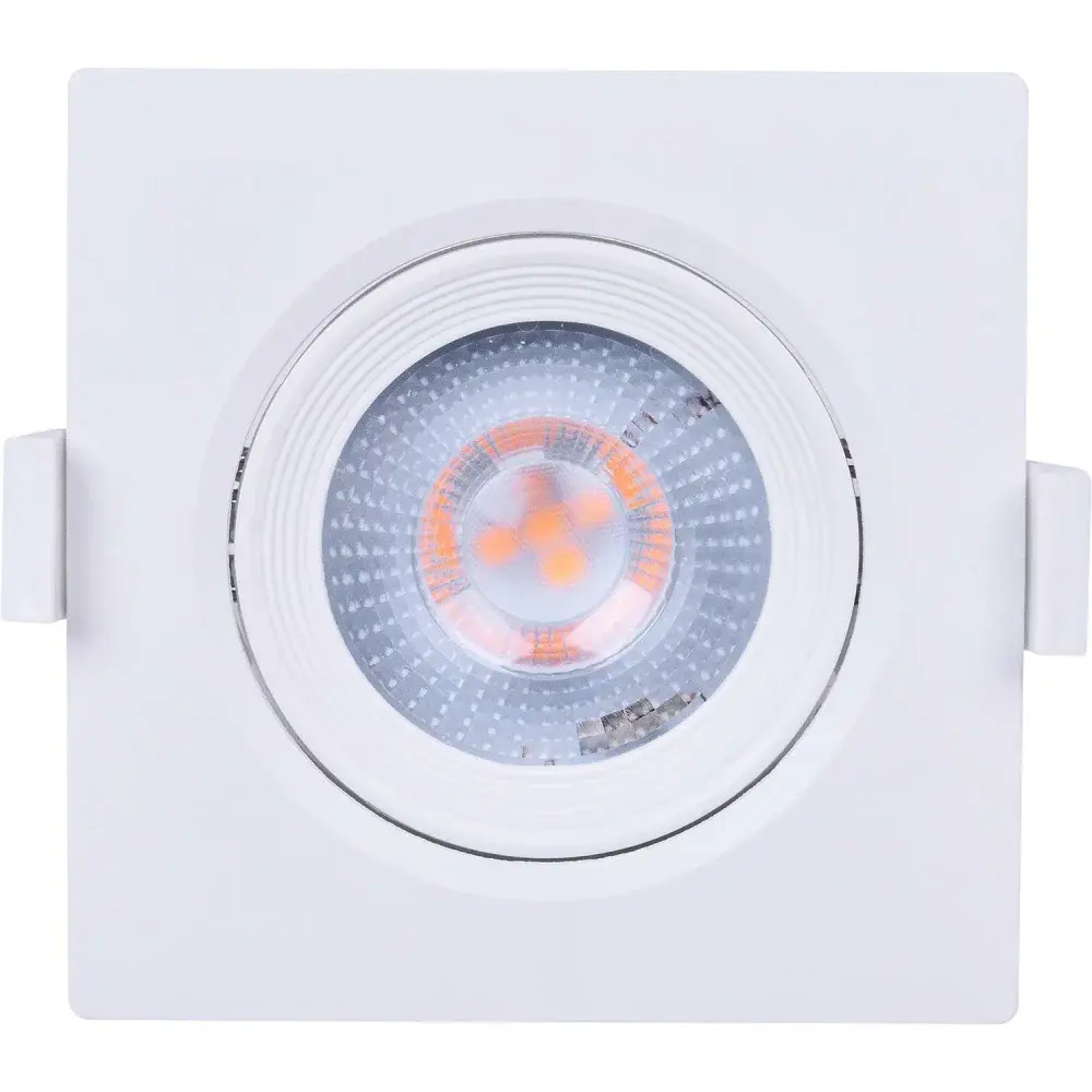 Spot led PAR20 embutir quadrada 7W amarela Liege — fotografia de referência