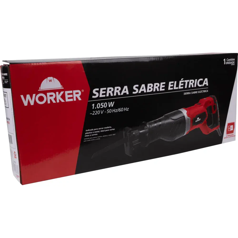 Serra sabre golpe 28MM 1050W 220V Worker — fotografia 6