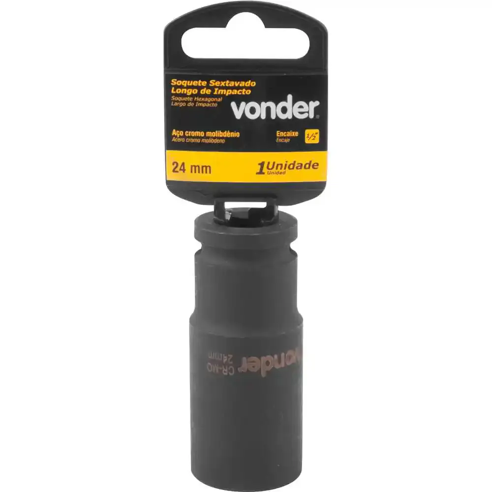 Soquete sextavado longo de impacto 24MM 1/2POL vonder Vonder Cross — fotografia 2