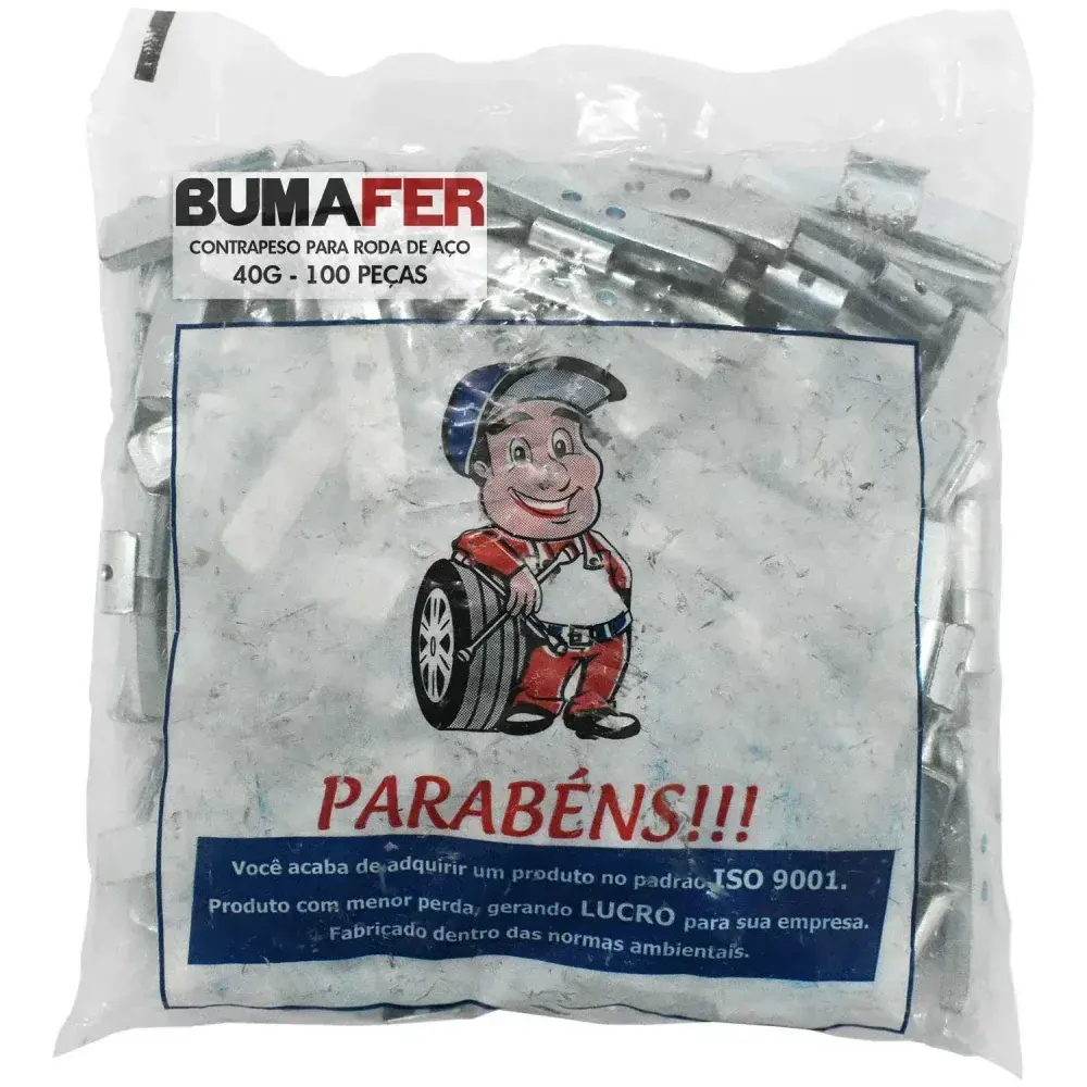 Contrapeso para roda de aço 40 gr Bumafer — fotografia 6