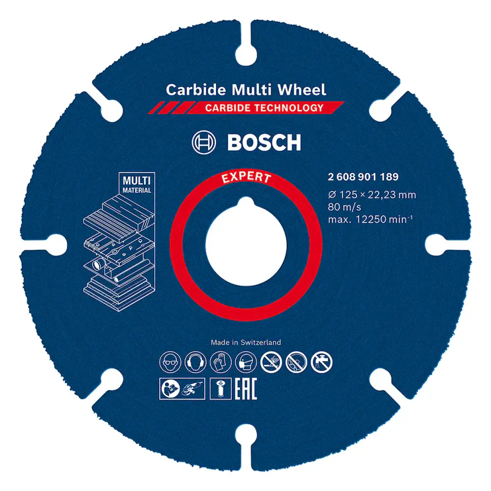 Disco de corte Bosch EXPERT Carbide Multi Wheel 125 mm, 22,23 mm — fotografia 2