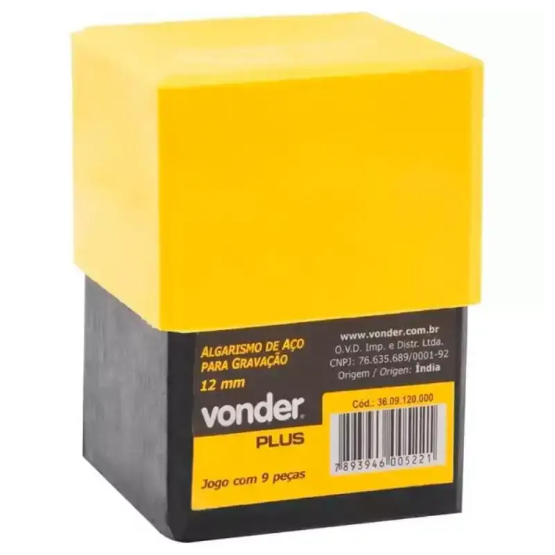 Tipo numérico de aço 9 peças 6MM 3609060000 Vonder — fotografia 3