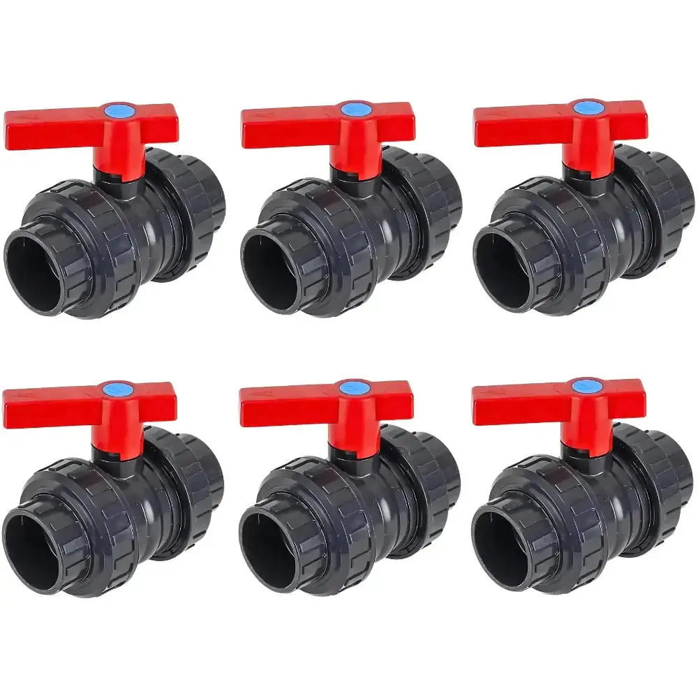 Válvula Esfera 50 mm em PVC para Piscinas com 6 Unidades FLUIDRA — fotografia de referência