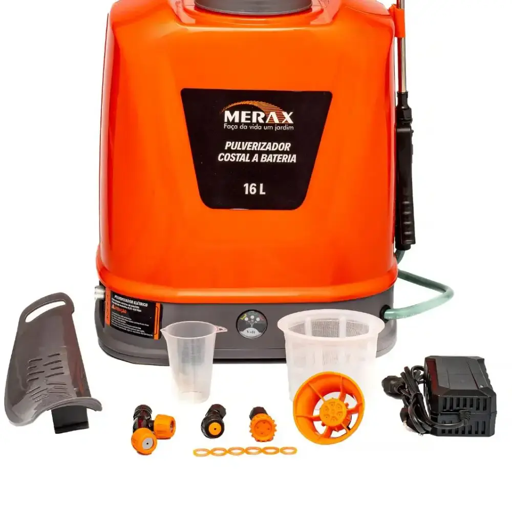 Pulverizador costal a bateria 16 litros 12V 8AH PUL016 Merax — fotografia 4