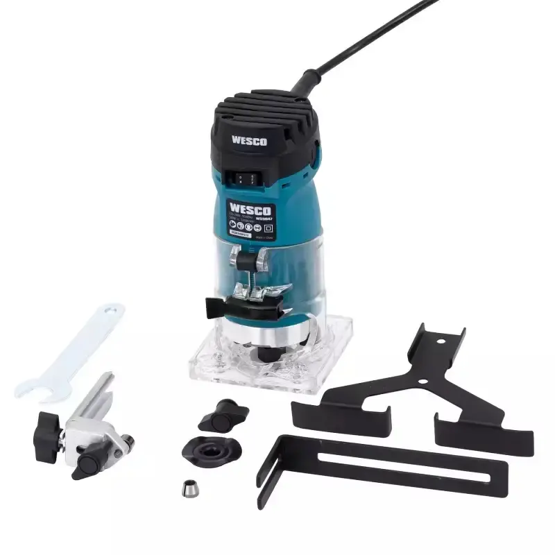 Tupia laminadora 6 MM 500W com 2 pinças WS5047 Wesco 110V — fotografia 6