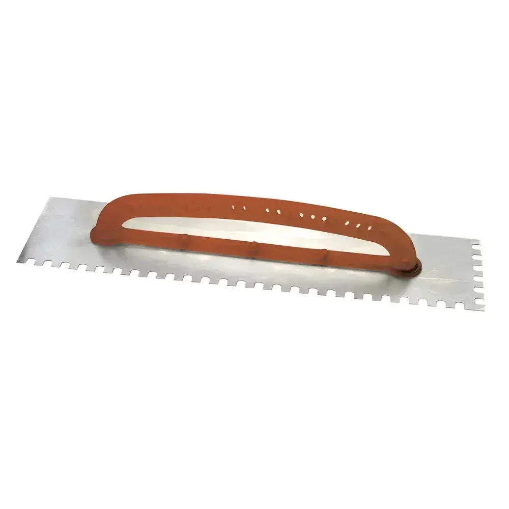 Desempenadeira de aço com dentes e cabo plástico 48CM x 12CM Worker — fotografia 4