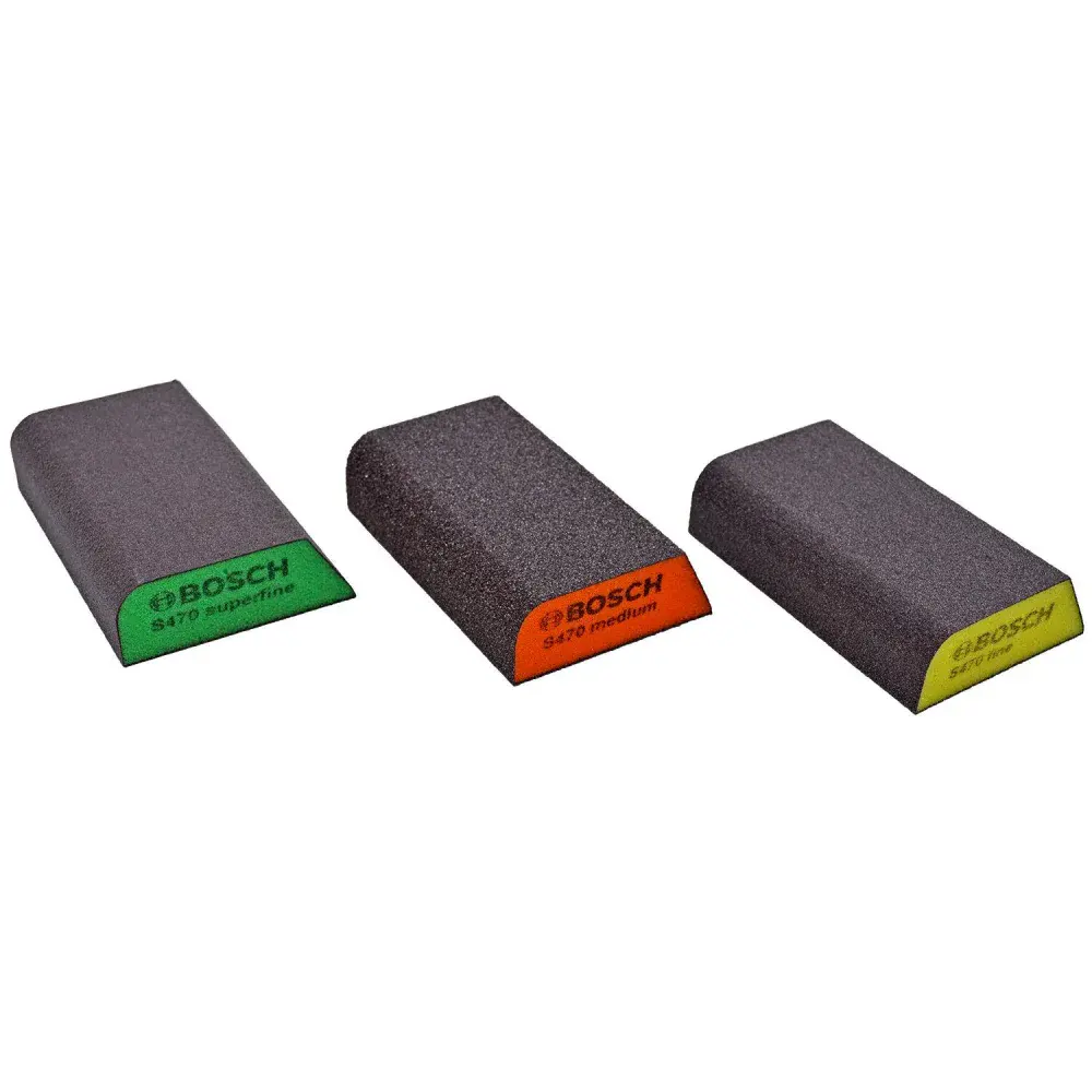 Kit de 3 esponjas abrasivas m,f,sf best profile Bosch — fotografia 3
