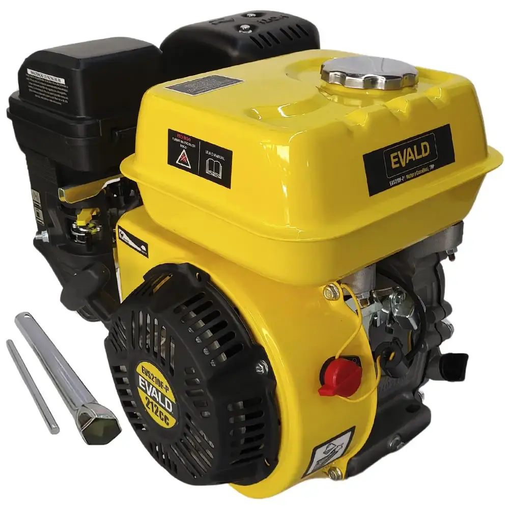 Motor gasolina 7 HP 4 tempos multiuso 212 CC partida manual EVS210F Evald — fotografia de referência
