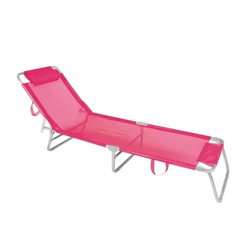 Cadeira espreguiçadeira alumínio rosa 002704 Mor