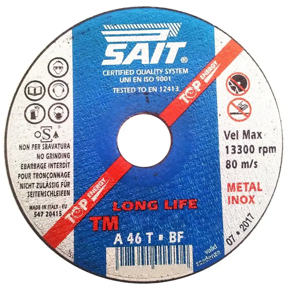 Disco de Corte Inox A46T 7 x 2 x 7/8 Polegadas SAIT 59672 — fotografia de referência