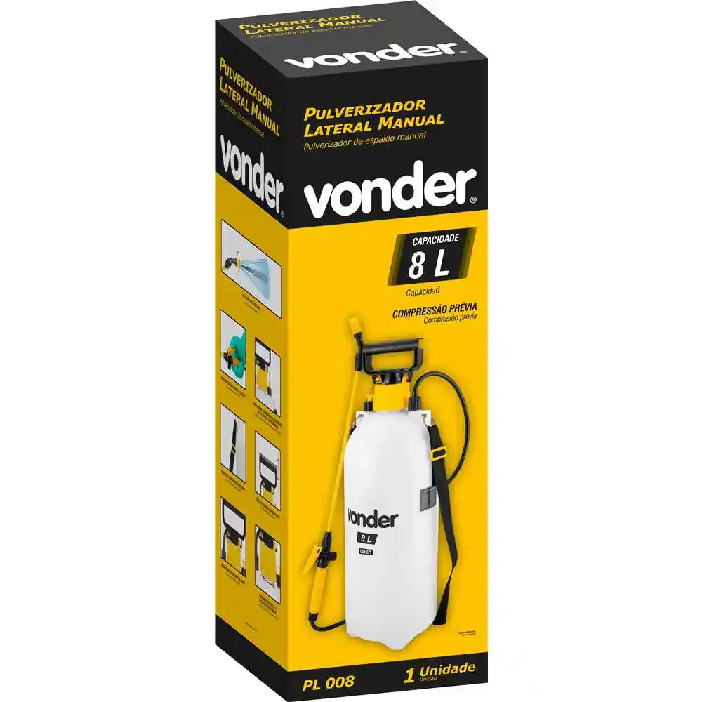 Pulverizador lateral 8 litros com compressor PL-008 Vonder — fotografia 2
