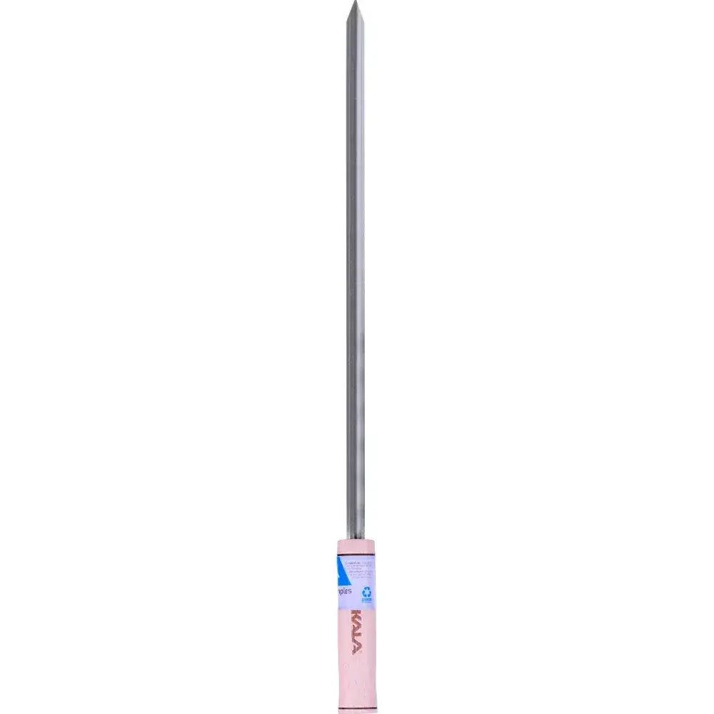 Espeto simples de chapa galvanizada com cabo de madeira 55CM Kala — fotografia 4