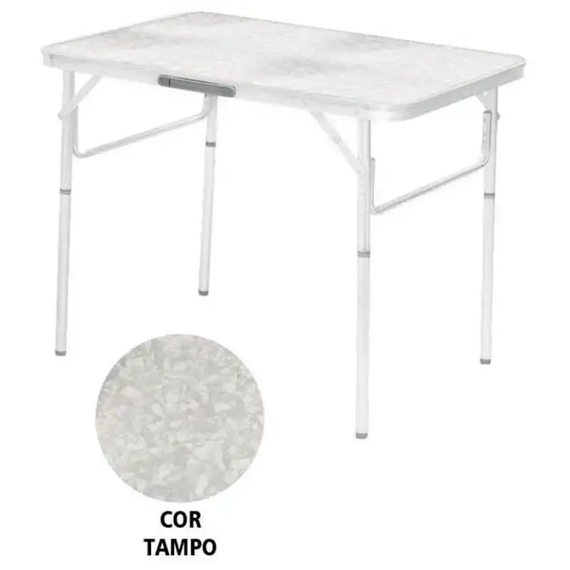 Mesa Dobrável de Alumínio Tampo de MDF 60 x 45 CM Vira Maleta PALISAD — fotografia 3