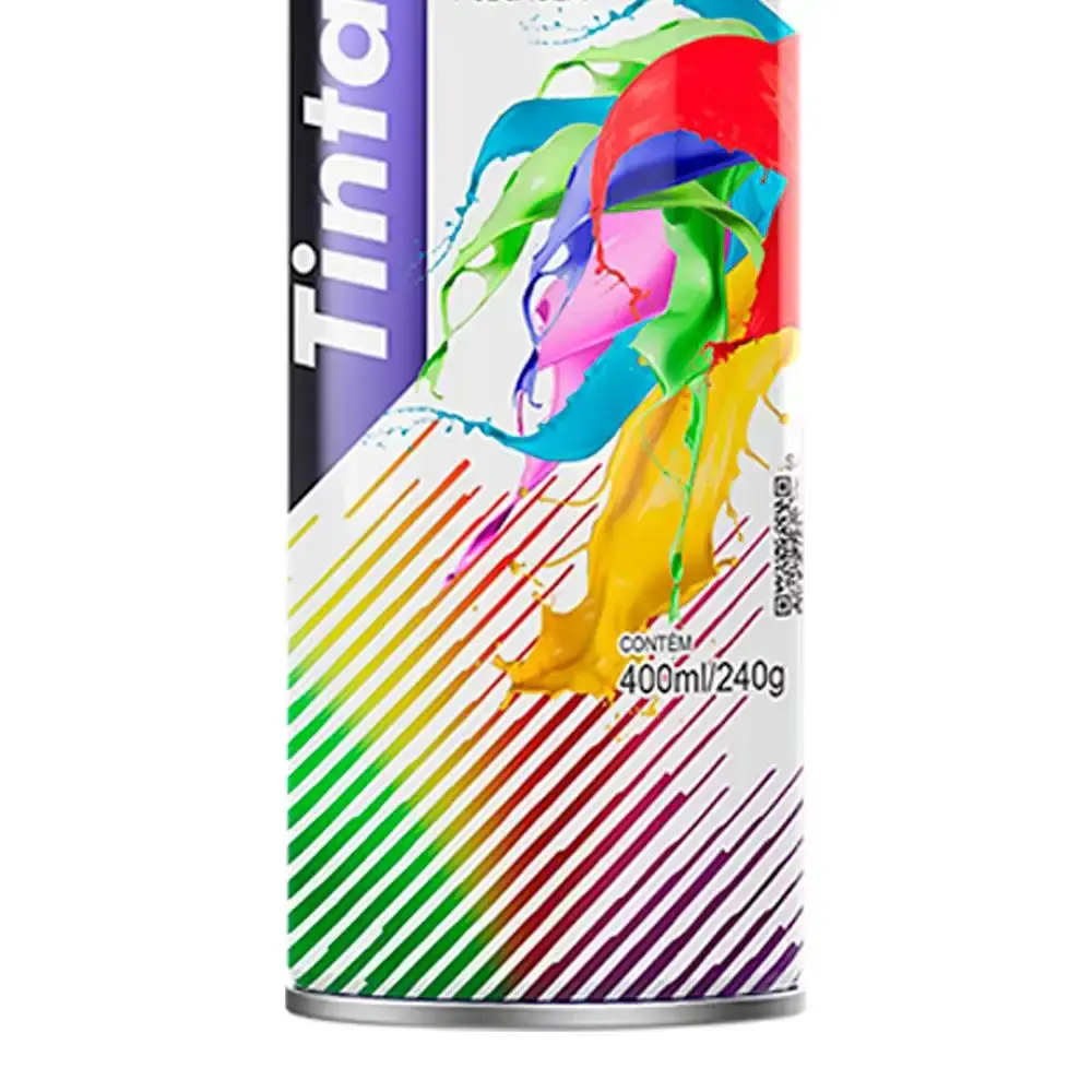 Tinta spray 400 ML mundial prime Branco — fotografia 7