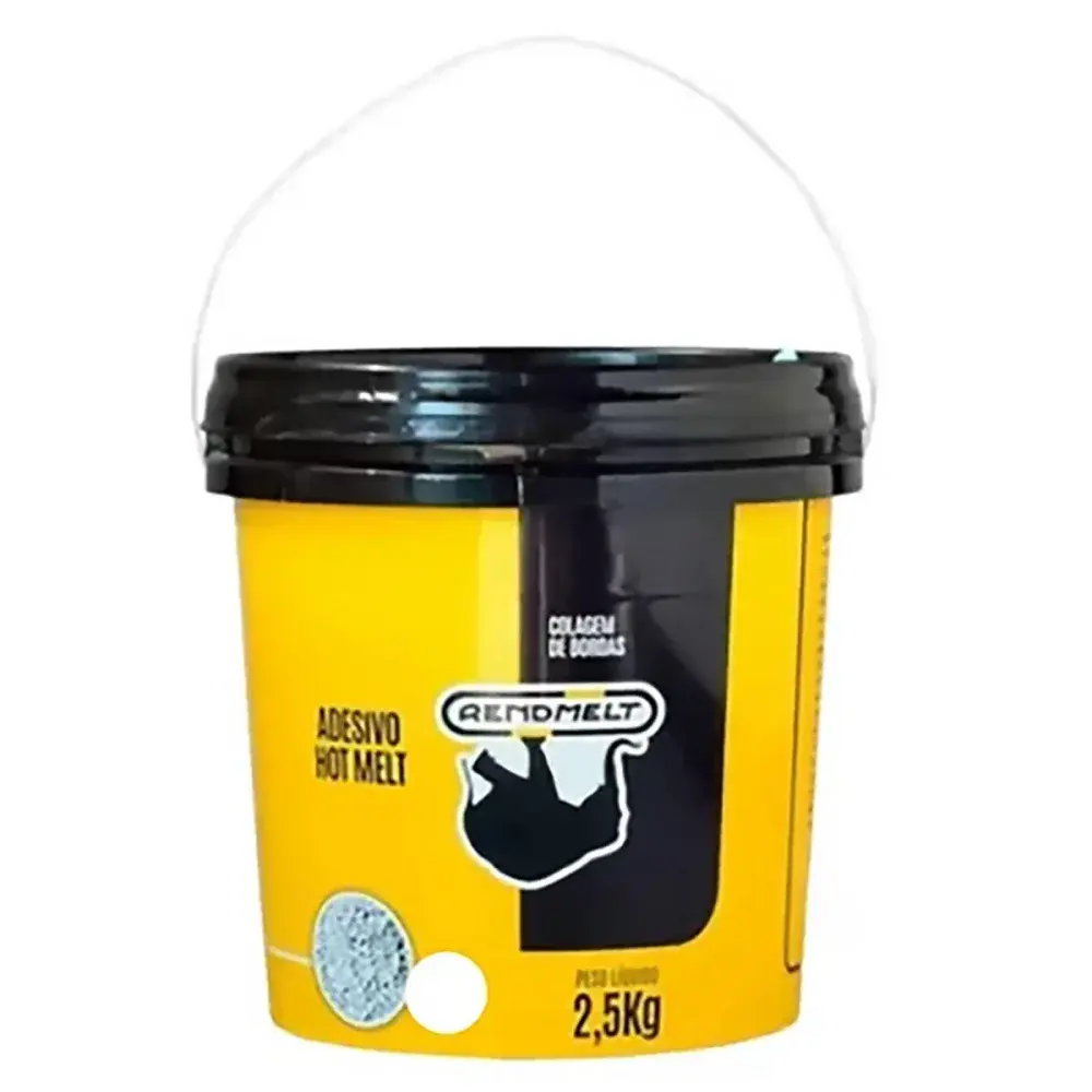 Adesivo granulado hotmelt branco em balde 2,5KG rendmelt Rendicolla — fotografia de referência