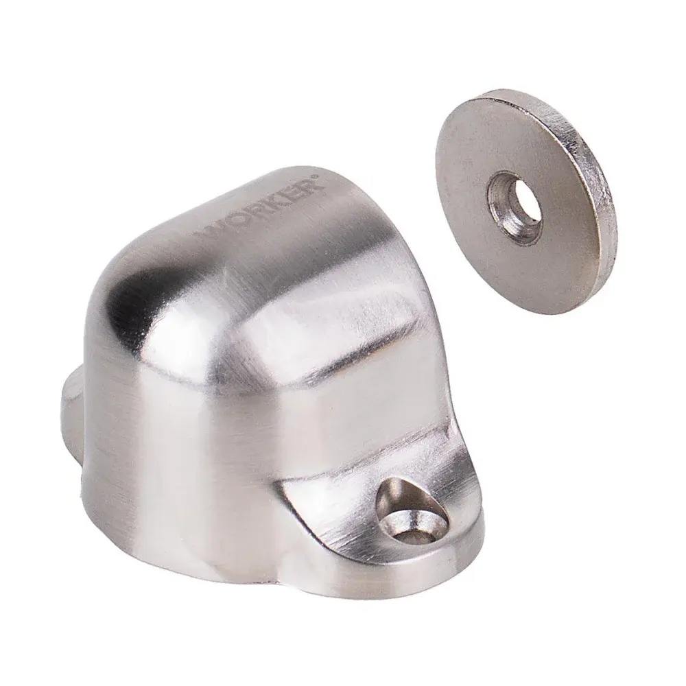 Fixador de porta magnético tipo montado no chão curvado Worker — fotografia 4