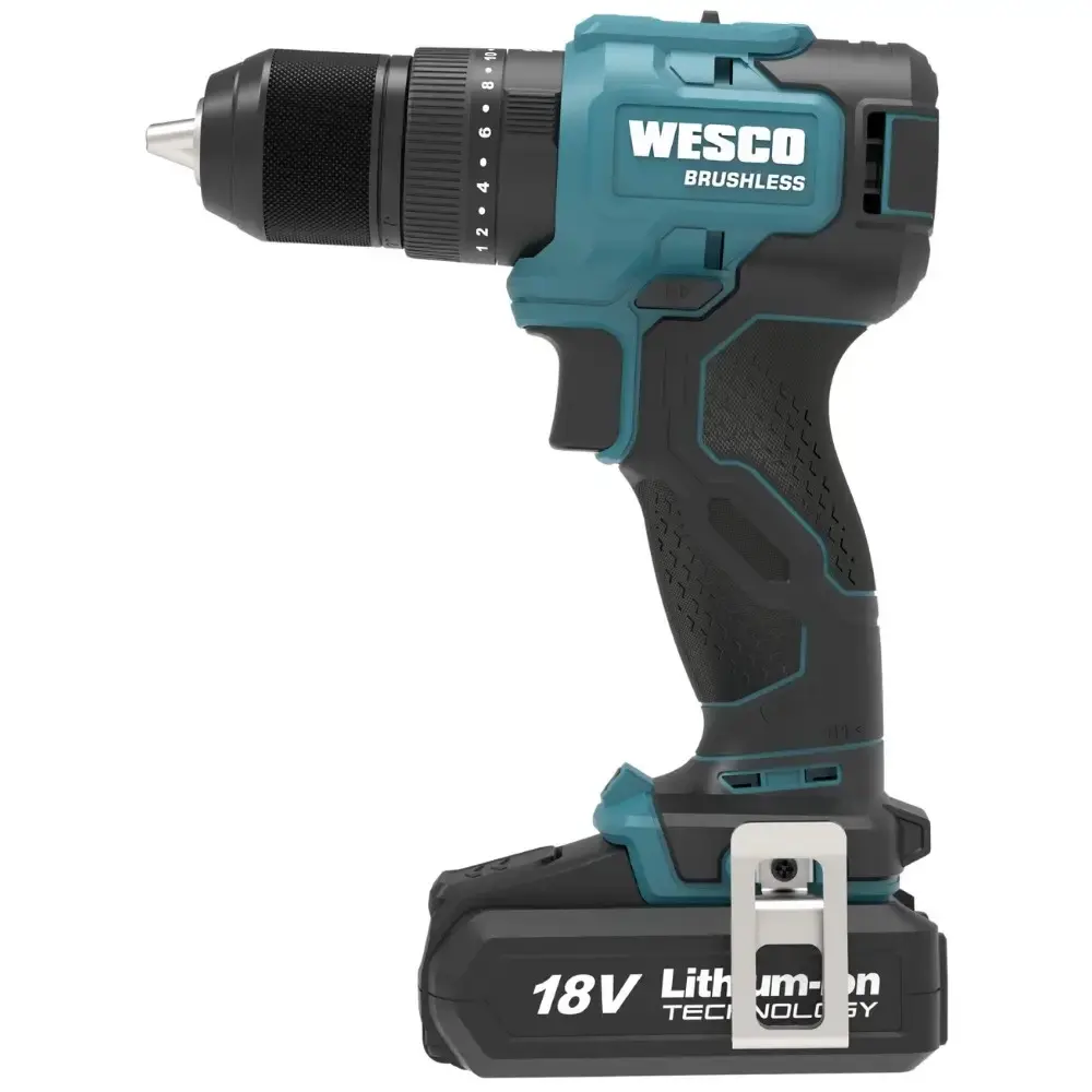 Parafusadeira 1/2 POL e serra tico-tico 24 MM com bateria 18V e carregador Wesco — fotografia 3
