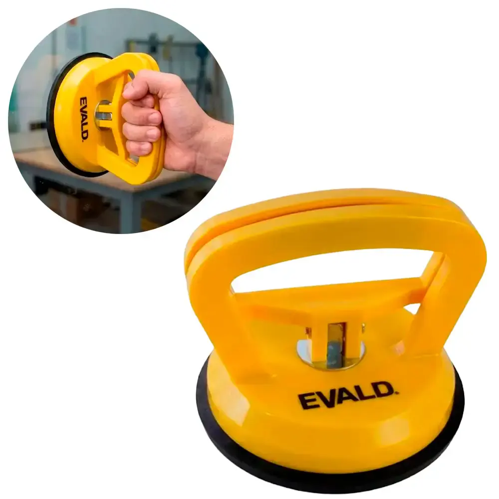 Ventosa simples 120 MM para vidro e porcelanato capacidade 40 KG Evald — fotografia de referência