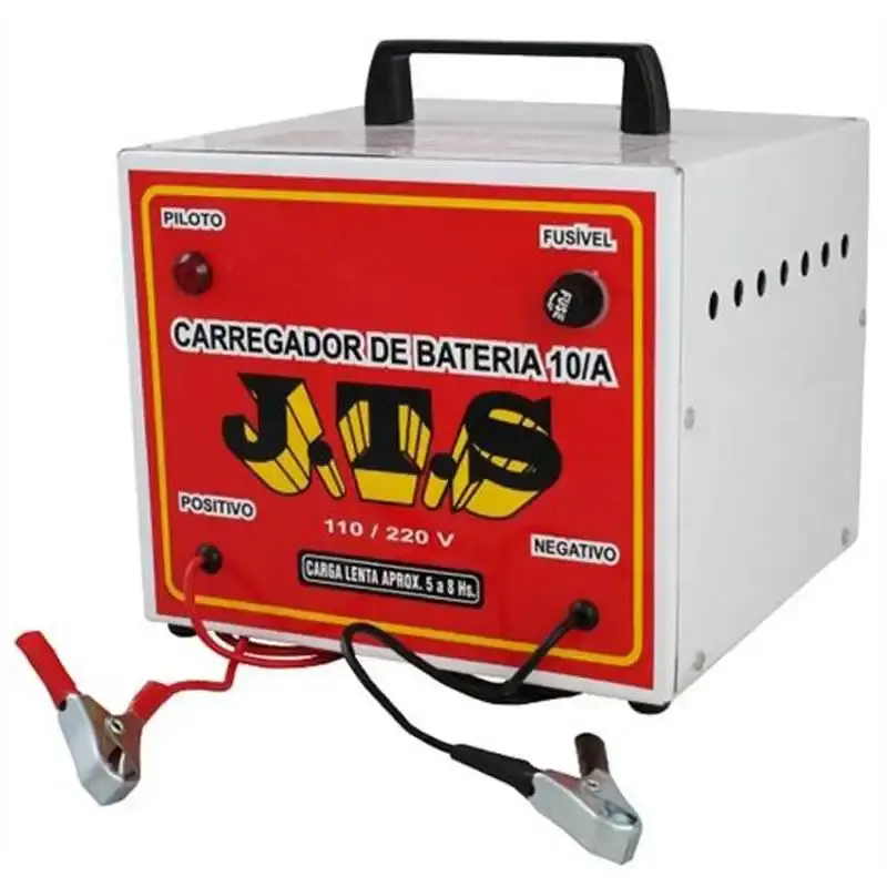 Carregador de bateria 10 amperes 12/24V portátil JTS-025 j.t.s — fotografia de referência