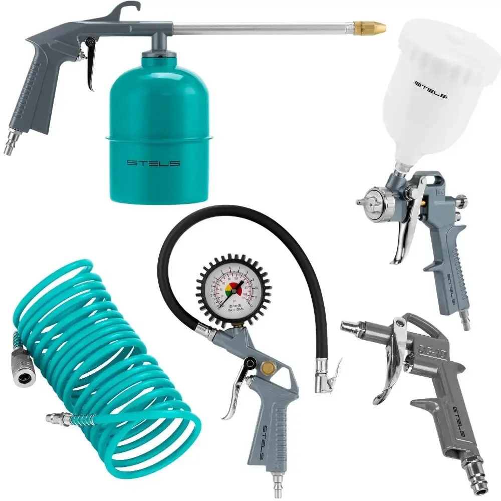 Kit multiuso de acessórios pneumáticos para compressor com 5 peças 5730255 Stels