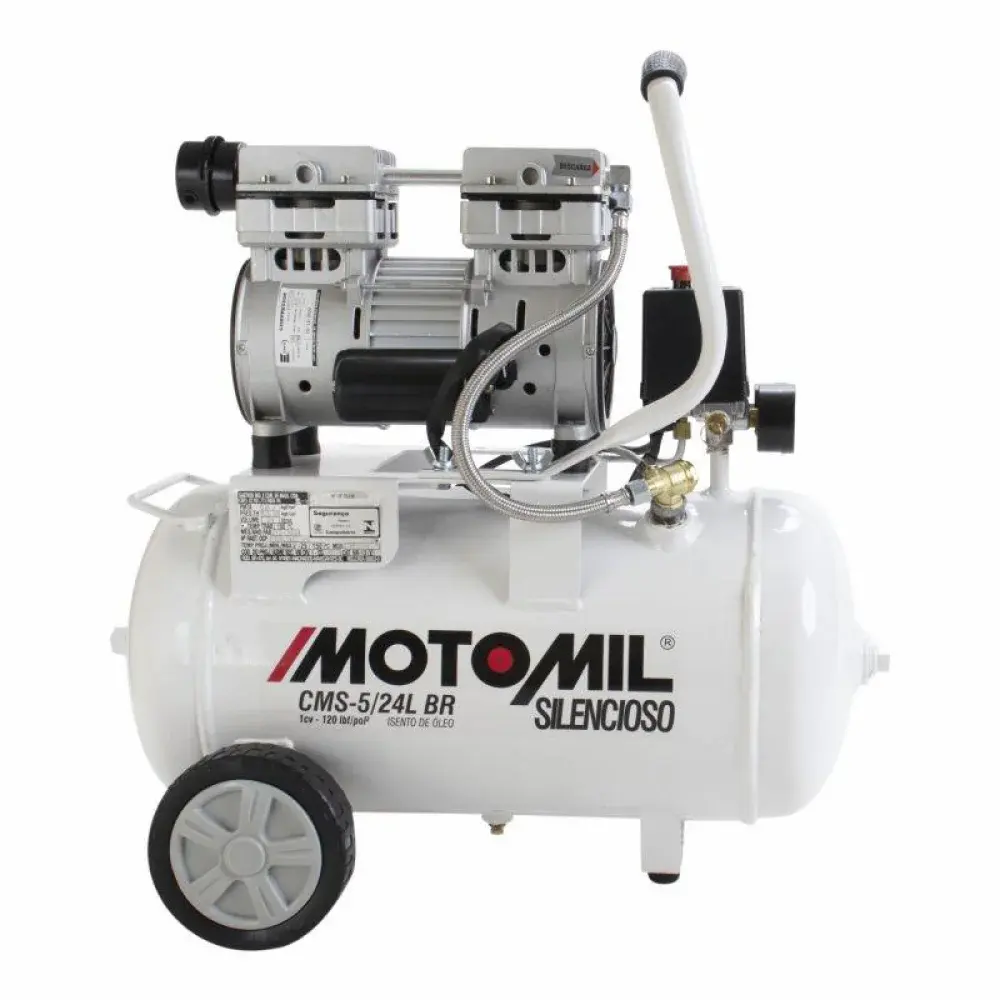 Compressor odonto silencioso cms 5,0/24BR 220V MotoMil — fotografia 3