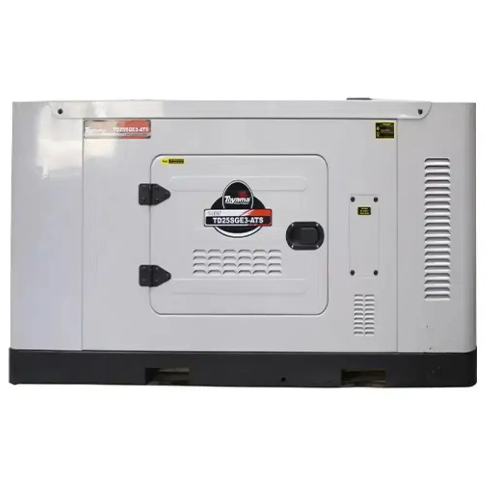 Gerador de energia a diesel 22 KVA ATS silencioso partida elétrica monofásico Toyama — fotografia 3