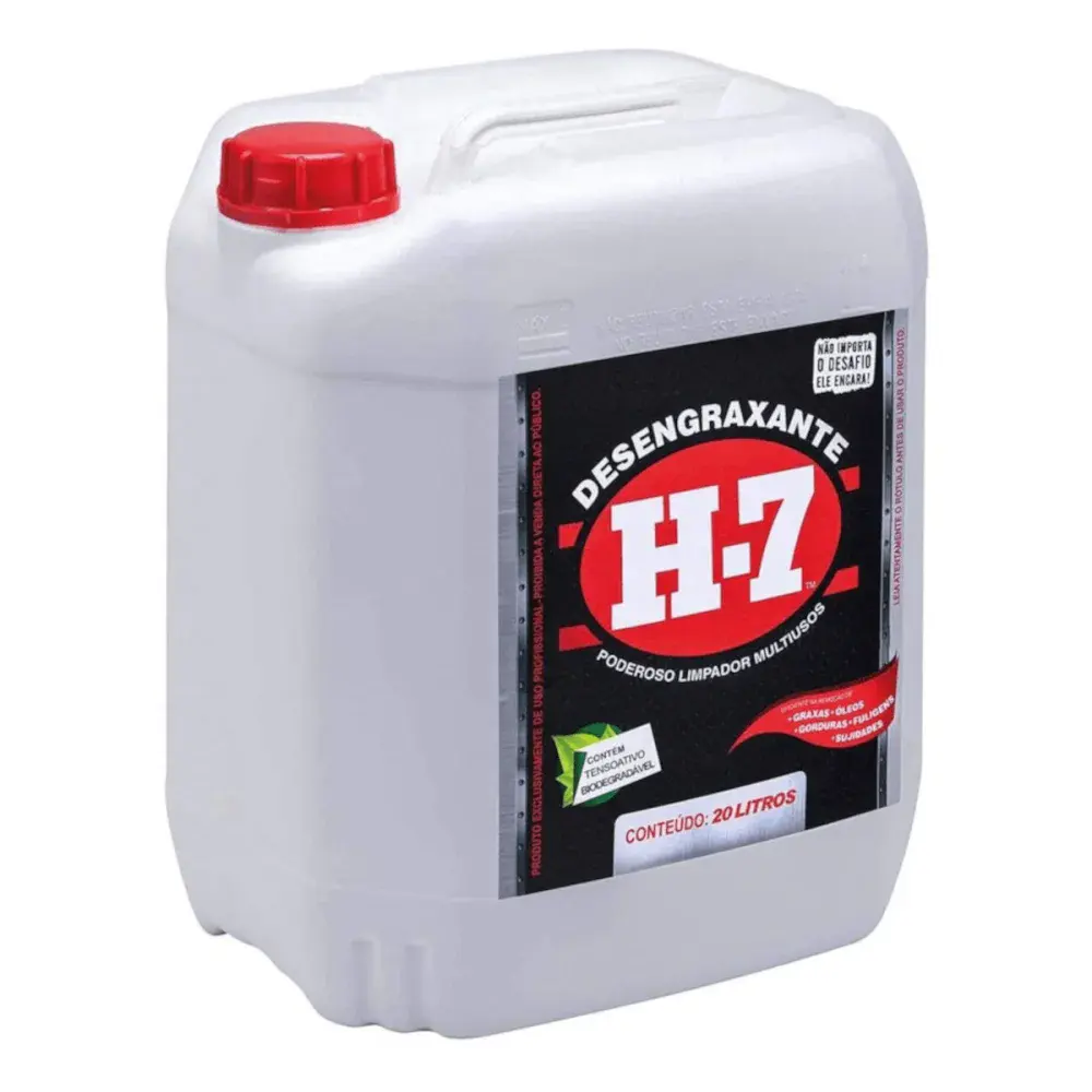 Desengraxante e removedor para limpeza pesada 20 litros H-7 H7