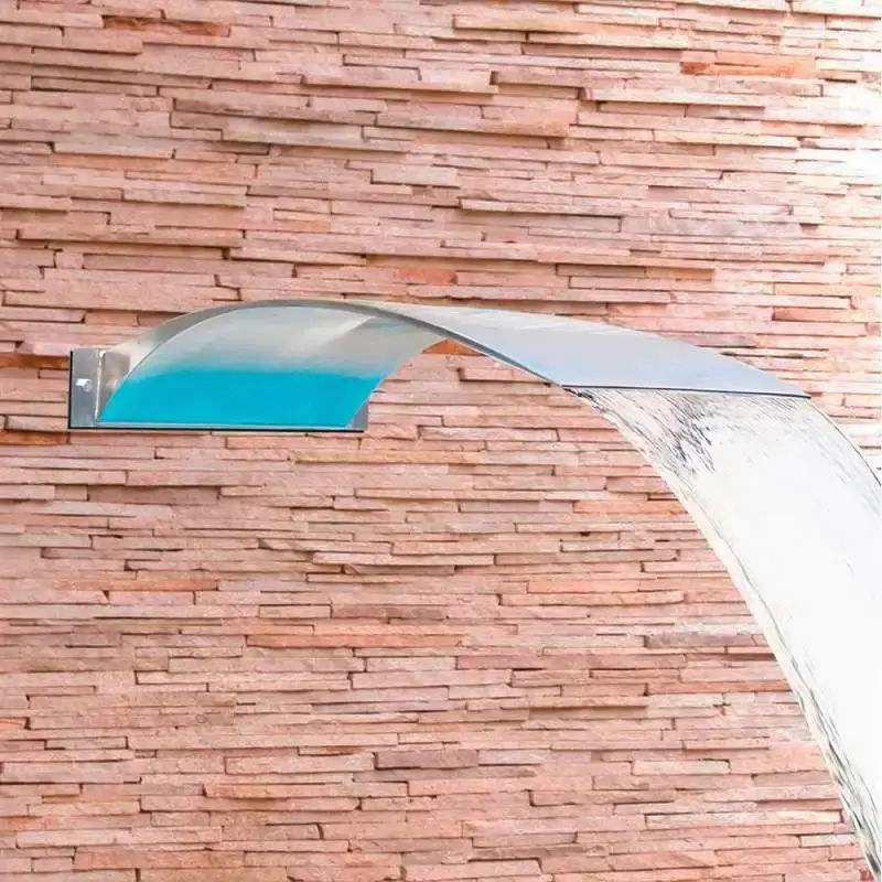 Cascata de parede angel em aço inox para piscinas Sodramar — fotografia 3