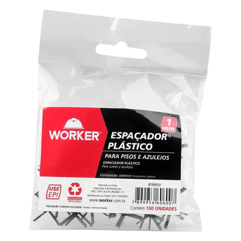 Espaçador azulejo 1MM 100 peç Worker — fotografia 5
