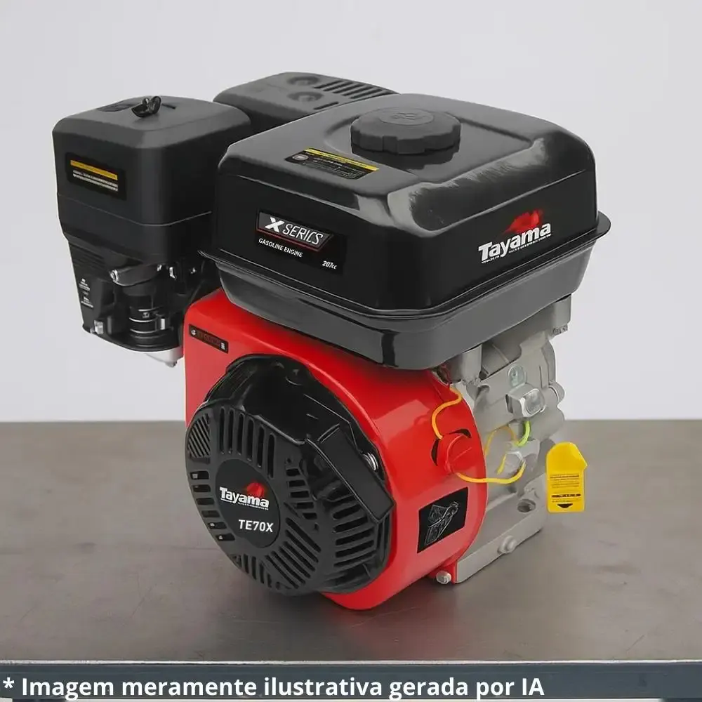 Compressor de ar 10 pés 100 litros motomil com motor gasolina 7HP HP 4T partida manual TE70X Toyama — fotografia 8