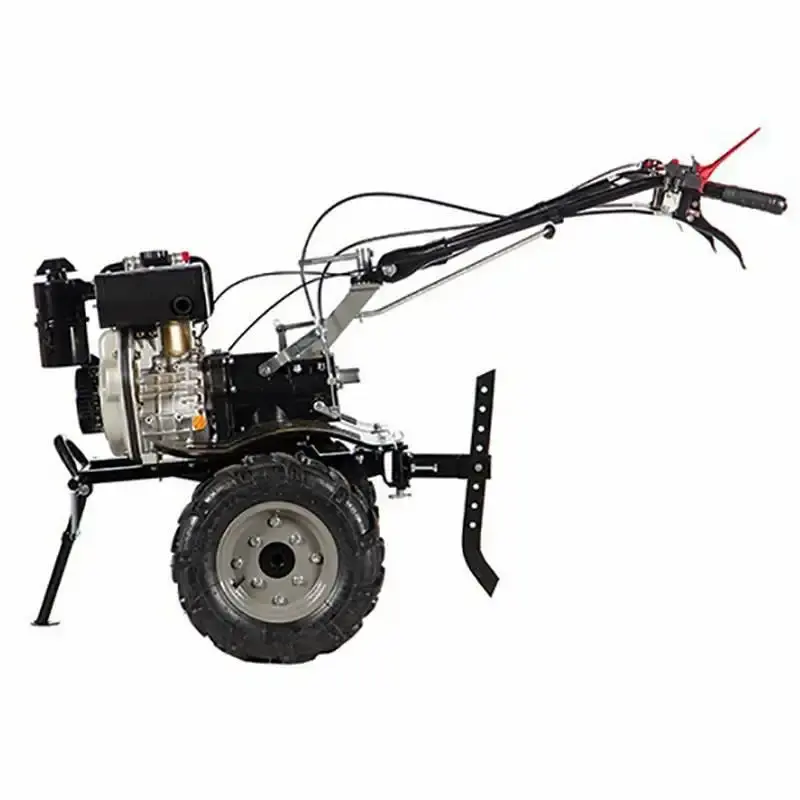 Motocultivador diesel 5,0 HP 4T 247 CC rodas e enxadas TDT100R-XP 704-010 Toyama — fotografia 3