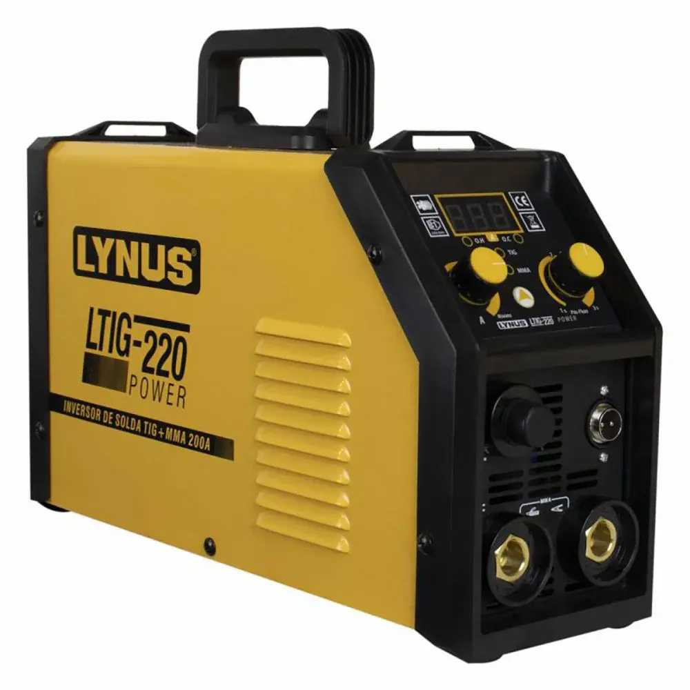Inversora de solda mma modelo LTIG-220 da Lynus — fotografia de referência