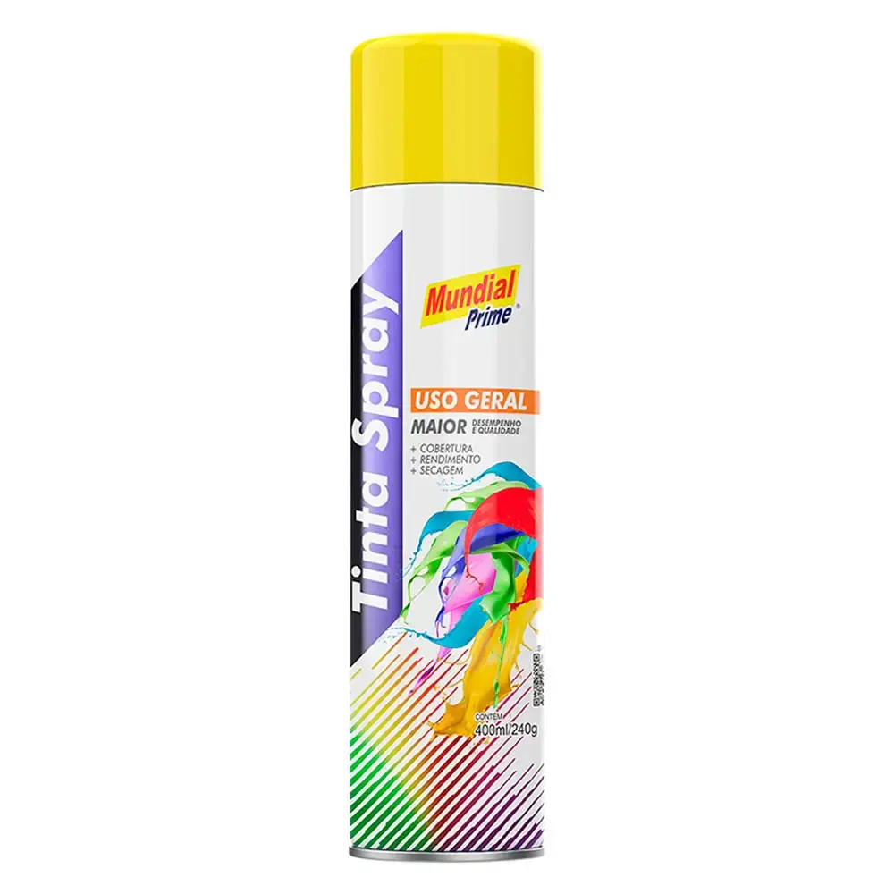 Tinta spray 400ML amarelo bandeira AE01000064 mundial prime — fotografia 5