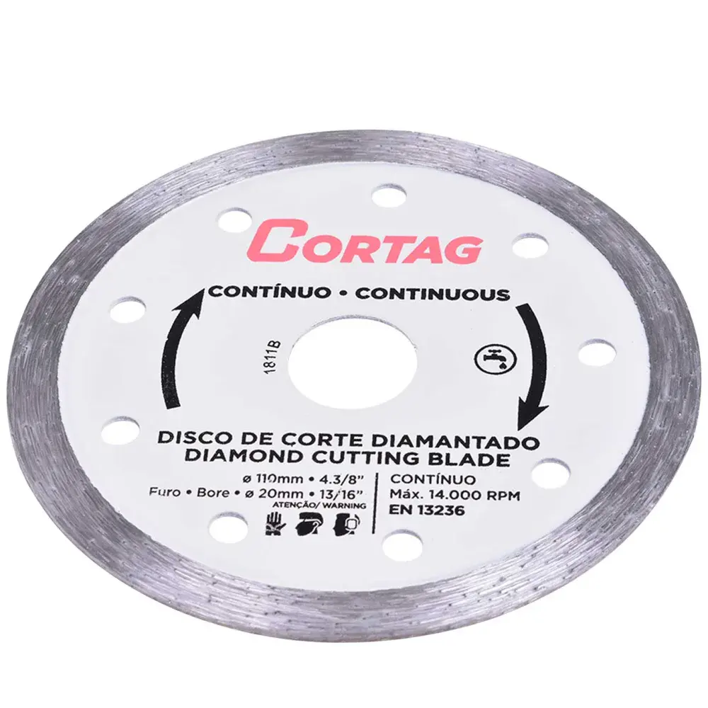 Disco diamantado contínuo 110MMX20MM Cortag — fotografia 2
