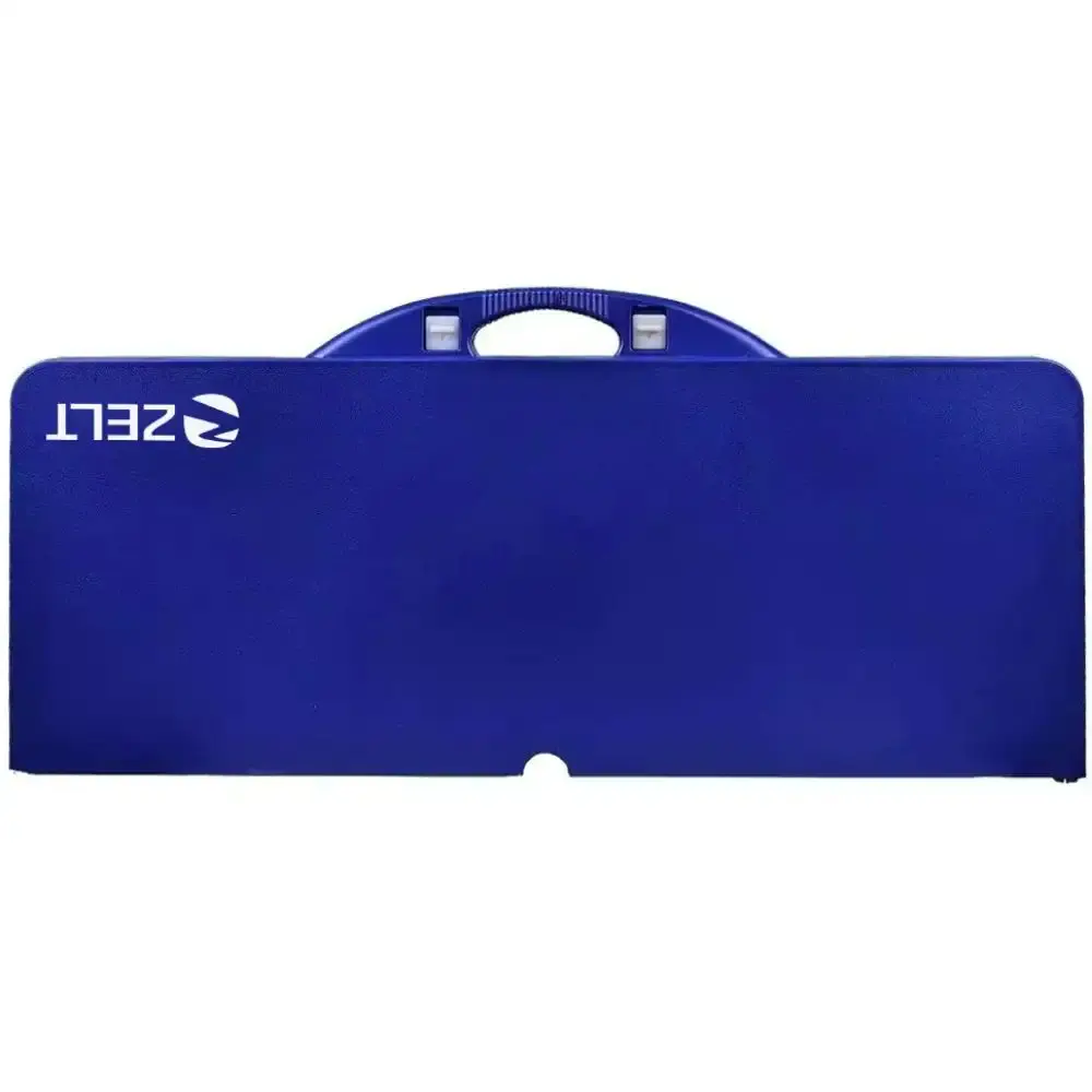 Mesa Camping Portátil Dobrável em Polipropileno 4 Banquetas Tipo Maleta 136×85×65 cm ZELT — fotografia 4