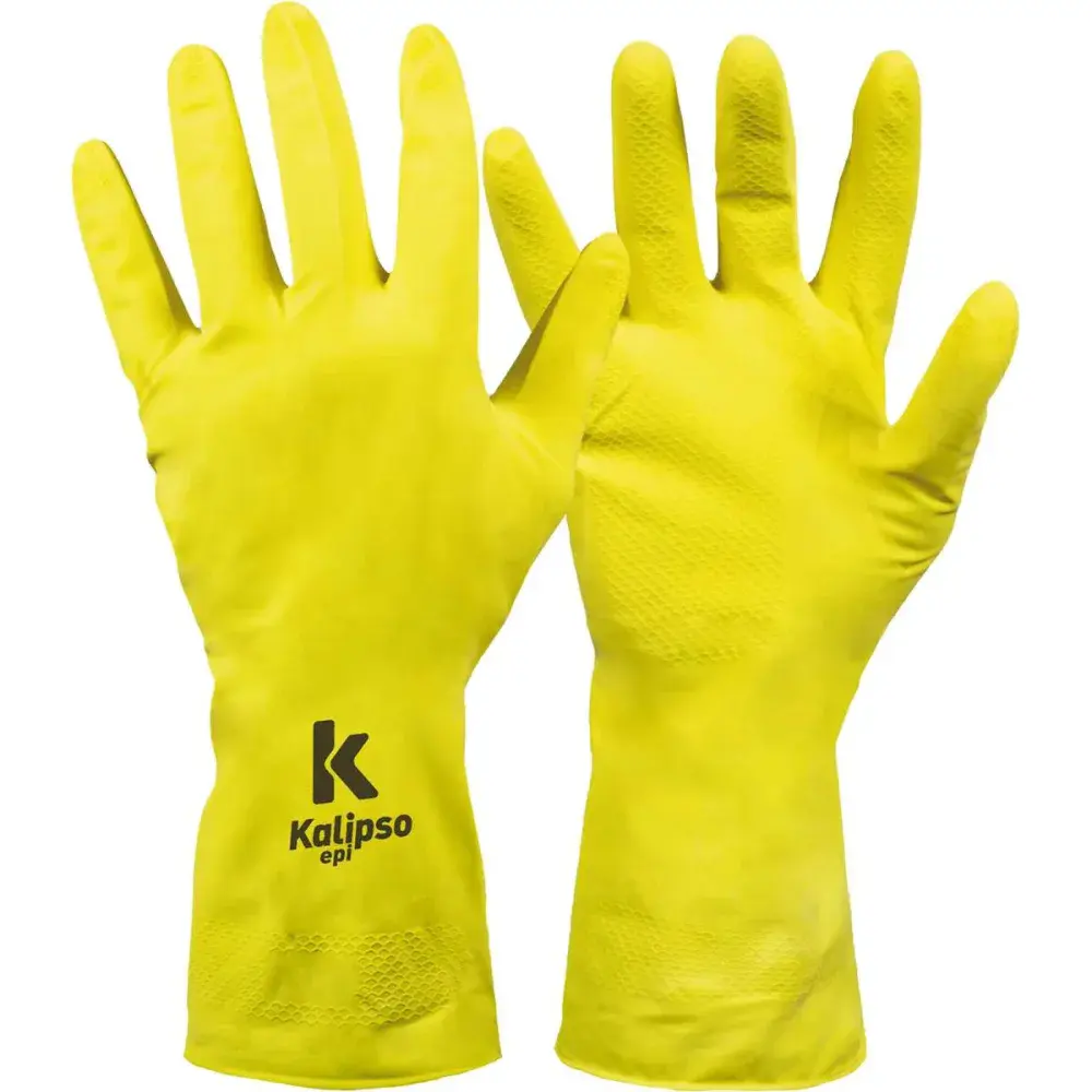 Luva látex light tamanho pequeno amarelo Kalipso — fotografia 6