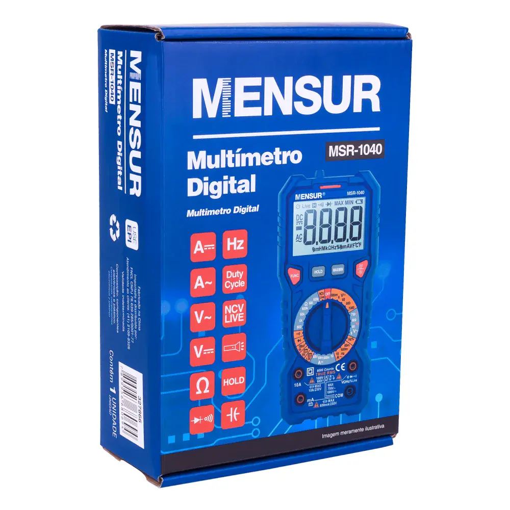 Multímetro digital MSR-1040 da Mensur — fotografia 6